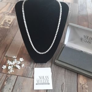 Nolan miller simulated diamond necklace